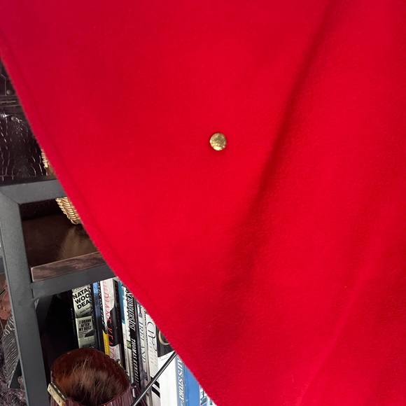 precious girls CAPE, red, fleece, flannel lined. - Picture 5 of 9